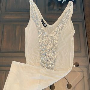 NWT Bebe Weaved Knit Sequined Sleeveless Tunic/Top